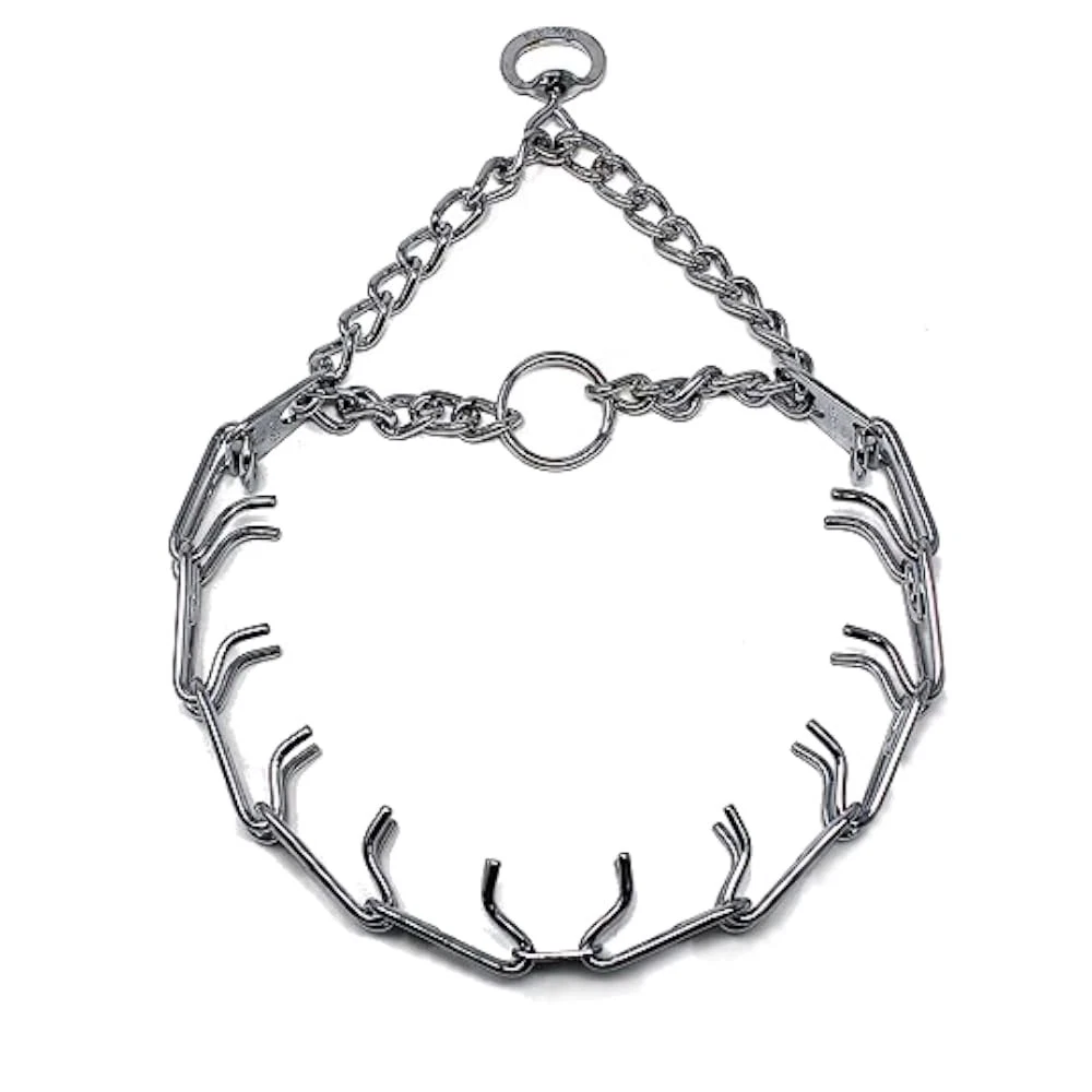 Herm Sprenger Prong Dog Training Collar Ultra-Plus Chrome Plated Steel Pet Pi...