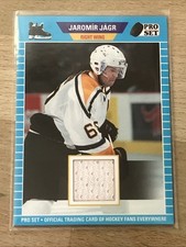 Jaromir Jagr 2021 Pro Set Leaf Card Game Used Jersey Blue #PSM-31 NHL Hockey