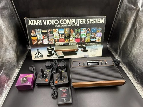ATARI Video Computer System CX-2600 1980 Console matching Serial Complete CIB