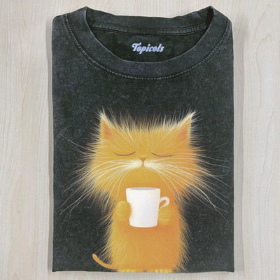 Orange Cat Coffee Lover Comfort Shirt