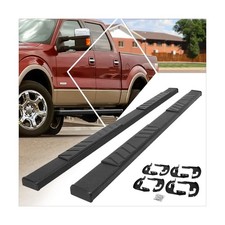  Pair 5 Inch Black Stainless Running Boards/Side Steps/Nerf Bars Compatible ...