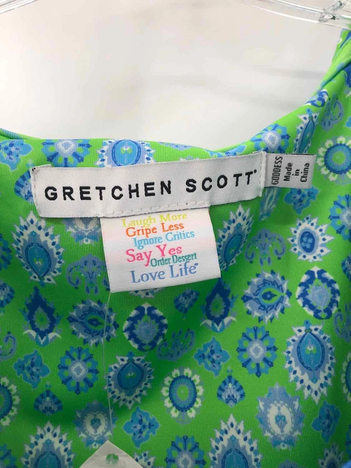 Pre-Owned Gretchen Scott Green Size XXL Knee Length Shirt Dress - Image 3 of 3