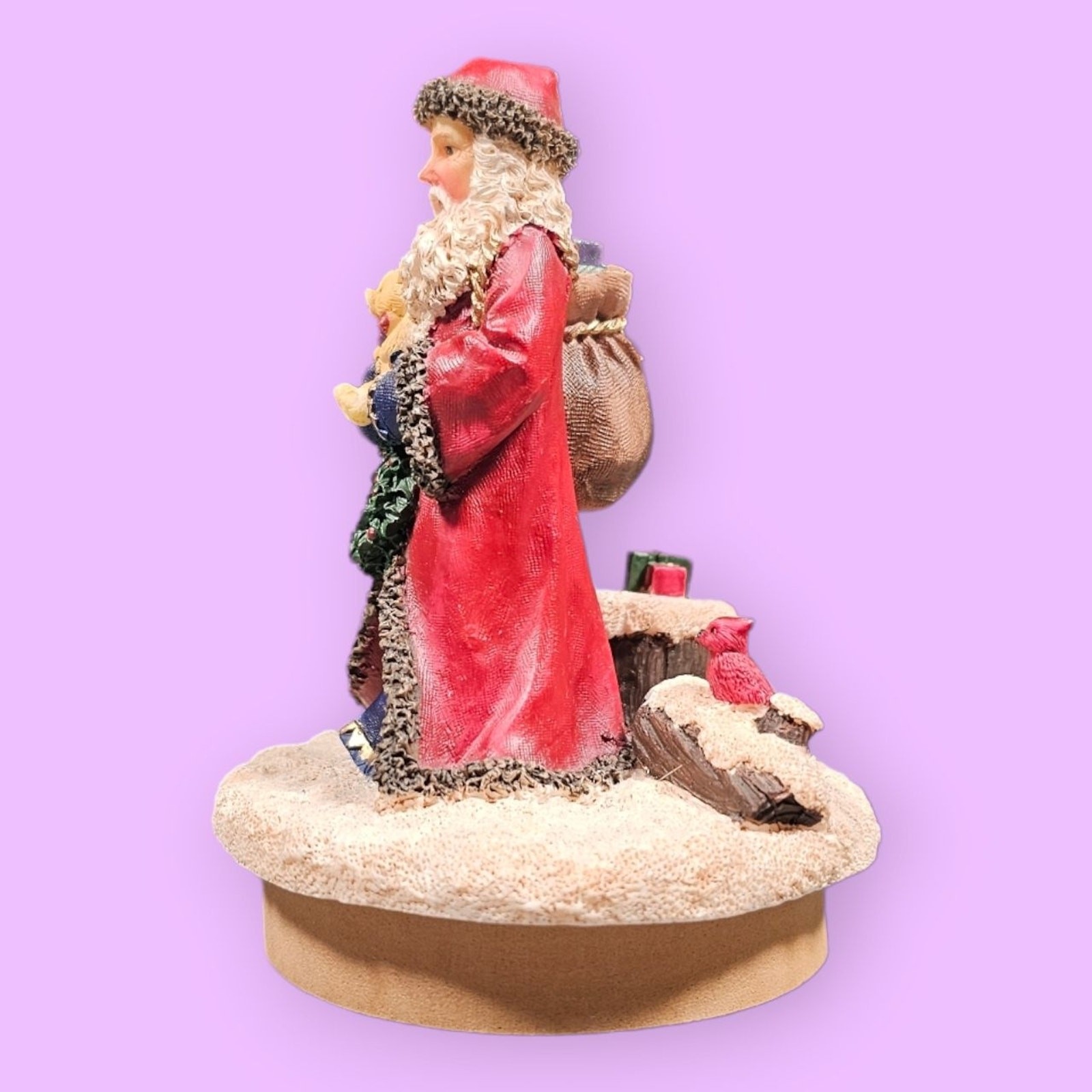 Vintage Old World Santa Candle Jar Topper from Our America Gift