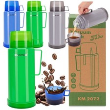 Tazza Thermos Foderata in Vetro 1L Portatile per Bevande Calde Fredde