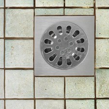 Stainless Steel Square Shower Floor Drain, Removable Cover, Kitchen Bathroom
