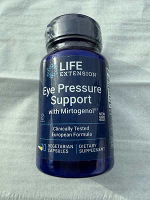 Life Extension EYE PRESSURE SUPPORT with MIRTOGENOL 30 Vegan Caps Exp 112026