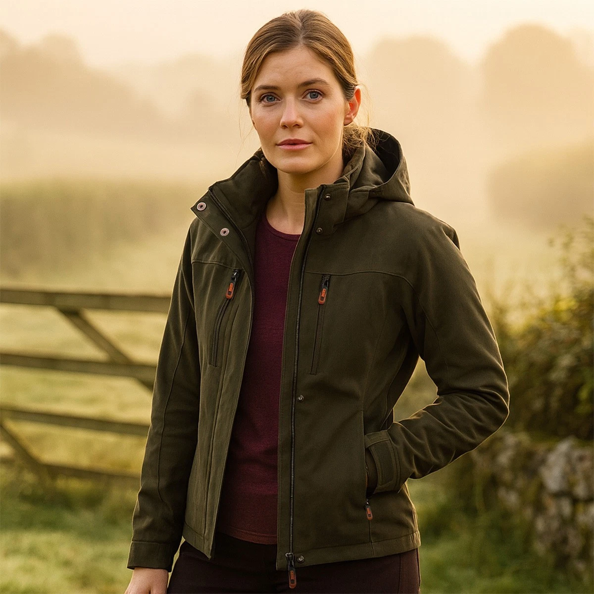 Game Ladies Elise Waterproof Jacket Multipocket Hooded Hunters Green Womens Coat
Opens in a new wind