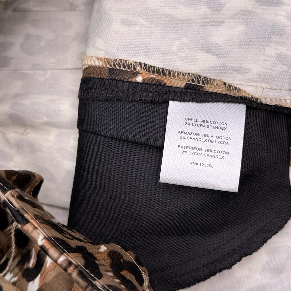 Falda Ellen Tracy 12 Marrón Nogal Leopardo Estampado Animal Cinturón Elástico Nueva Foto 4 de 4