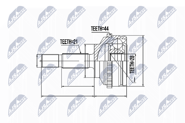 NTY Gelenksatz, Antriebswelle NPZ-RE-043 FüR Renault-image