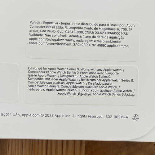 GENUINE / NEW / SEALED Apple Watch Sport Band(41mm|S/M) Series 9 - Starlight - Picture 5 of 7