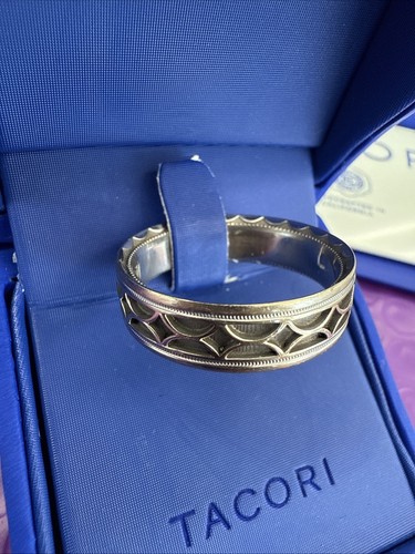 ❤️Anillo de boda Tacori oro blanco 18k 7,19 mm 7,1 g talla 13 ajuste cómodo gemotrico - Imagen 3 de 12