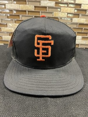 VTG 90's San Francisco Giants Black Mesh Trucker Hat Snap Back MLB