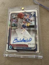 Jaeden Calderon 2024 Bowman Chrome Autographs HTA Choice #CPA-JCN #/150