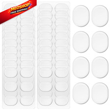 Yeshone 60 Pieces Drum Dampeners Gel Pads Silicone Soft Moon Gels for clear