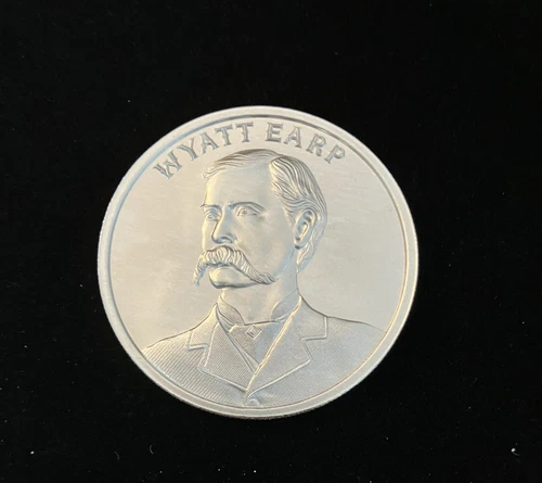Wild West Legends Series Wyatt Earp 1oz .999 Silver USA Made Round BU Intaglio