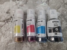 Genuine Epson 502 Ink Bottle 4 Pack for ET-2700 ET-2750 ET-3700 ET-3750