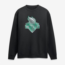 Men's Black New York Liberty  Metallic Mascot Sweatshirt