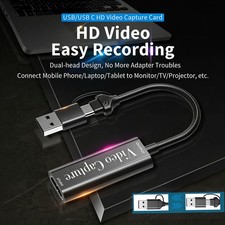 Video Capture Card HDMI to USB C with USB 3.0 Streaming Device 30FPS Capture 4K