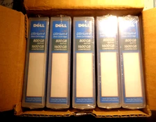 New Box of 5 Sealed Dell LTO Ultrium 4 800GB / 1600GB Data Cartridge