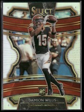 2019 Panini Select #62 Damion Willis Silver Prizm