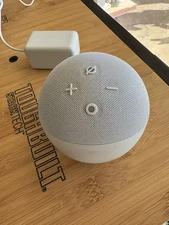 Amazon echo 5th generation Smart Speaker With Alexa White No Box