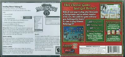 Ultimate Mahjongg 15 (PC 2005) 450 Tile Sets 400 Layouts