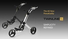 NEW 2024 POWAKADDY TWINLINE 5 PUSH TROLLEY(MATT BLACK)