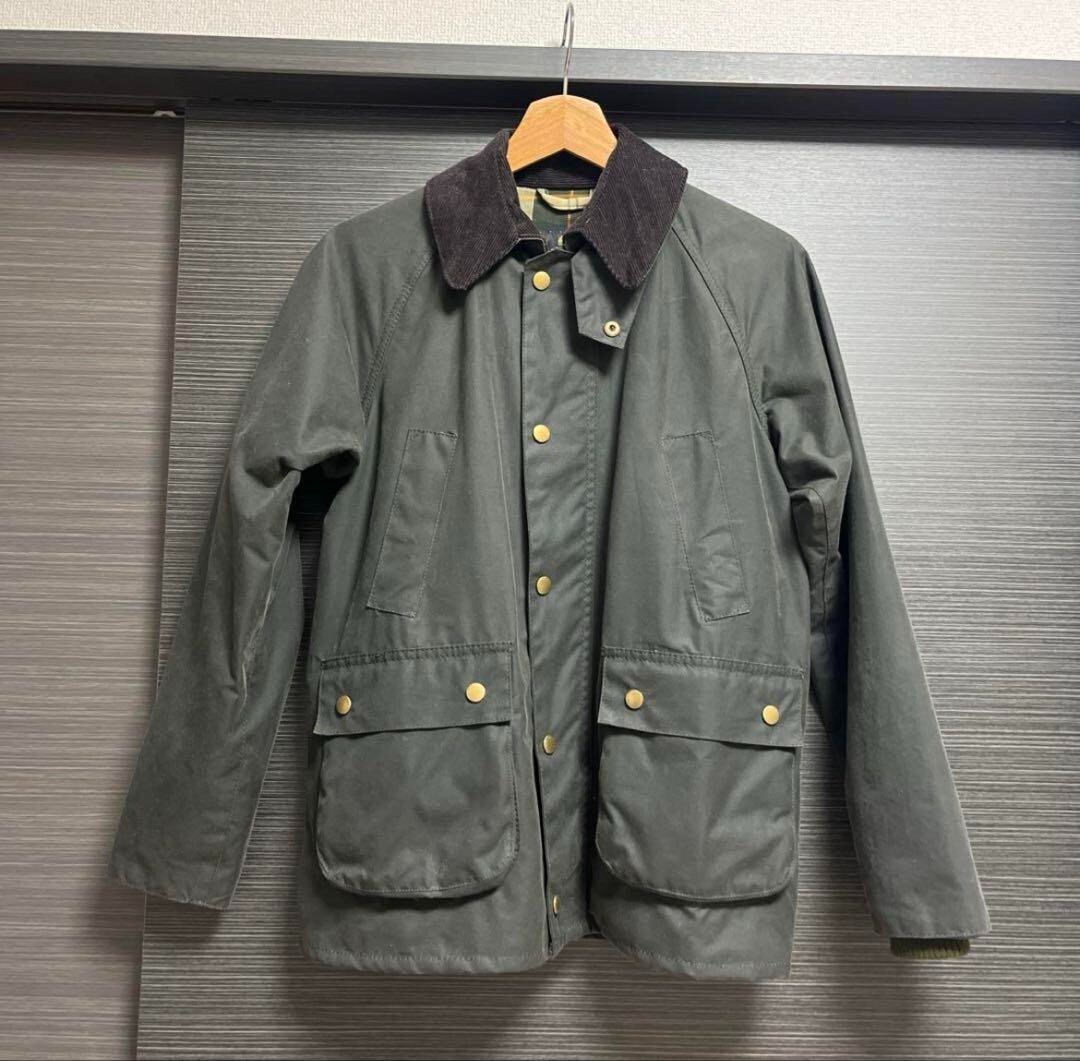 Barbour BEDALE Oiled Coat Jacket sage green oiled cotton Wax
