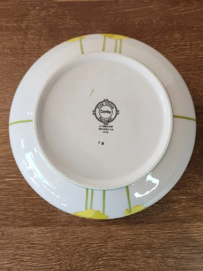 Denby Langley Quadrille 7 5/8" Round Vegetable Bowl, 1974 #19 Portugal EUC - Image 3 of 3