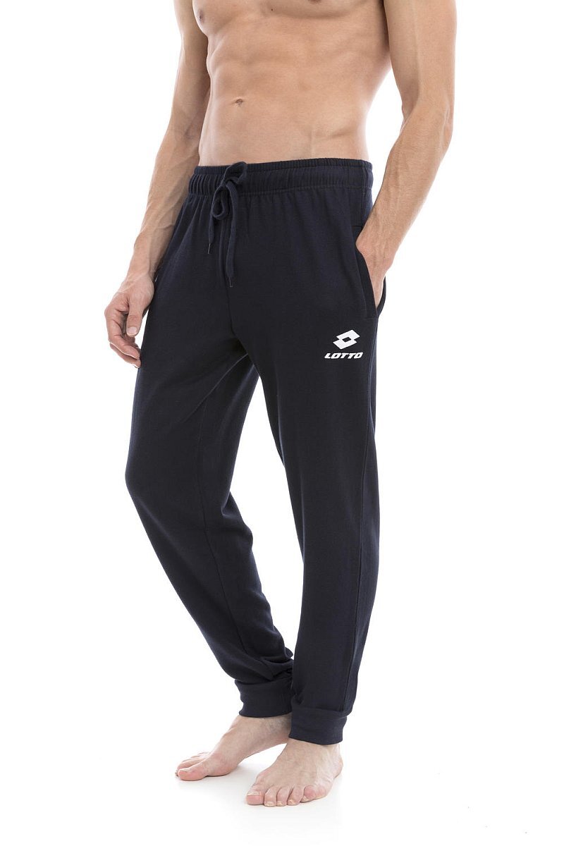 Pantaloni Tuta Uomo LOTTO LA 1105 In Felpa Di Cotone - Comodi, Con Polsini E Vita Regolabile, Grigio - Foto 14