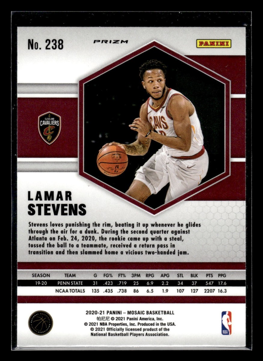 2020 Panini Mosaic #238 Lamar Stevens Rookie Orange Reactive Mint+