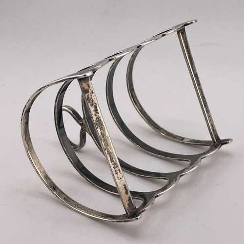 Barker Brothers Silver Ltd - 1928 HALLMARKED solid silver toast rack, 41.7g - Picture 6 of 6