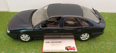 Renault Safrane Miniature Solido 1/18 – Bleu/Vert, Collection – Sans Boîte
