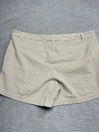 A New Day Womens Size 18 Tan Striped Seersucker 5'' Chino Shorts - Picture 14 of 18