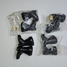 8 Santa Doll Black Boots Hard Plastic 2" x 1 .5" Crafts, Dolls, Decor Hong Kong