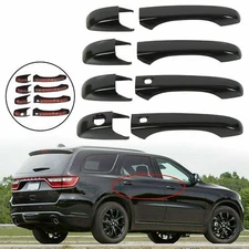 4PCS Exterior Door Handle Decor Cover Bezel Trim For Jeep Cherokee compass Black