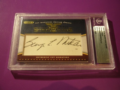 2009 GEORGE MIKAN Signature Edit. AUTO BECKETT Authenticated/GREAT Ltd #'d 2/4