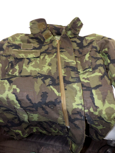 Czech Republic Armed Forces Leaf Camo Military Combat Parka hood Coat M Medium - Picture 8 of 16