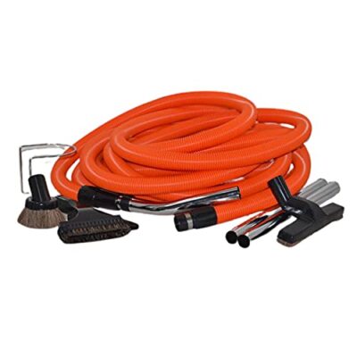 Fit All Central Vac Central Vac Vacuum Cleaner 50ft Orange Hose, 1 1/4 Fitall...