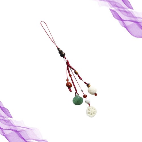 Bodhi Lotus Pendant Mobile Phone Chain Accessories Clothes Hanging Decor - Zdjęcie 11 z 11