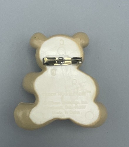 Teddy Hugglesbie Valentines Be Mine Pin Brooch Gibson Greetings VTG Plastic - Picture 2 of 3