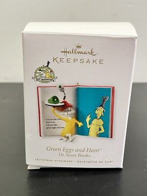 Hallmark Keepsake 2010 Green Eggs and Ham Book Dr. Seuss Ornament Christmas