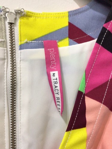 TRACY REECE PLENTY Pocketed SHIET Dress Size 4 Multi HAPPY GEO Color geometric - Picture 4 of 8