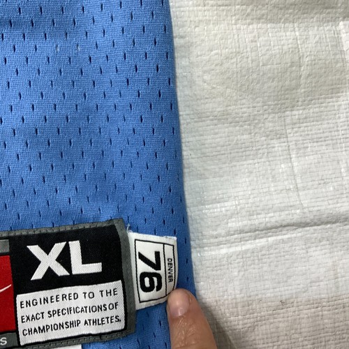 Camiseta deportiva de colección Nike Carmelo Anthony Denver #15 Nuggets NBA azul claro talla XL L+2 - Imagen 3 de 11