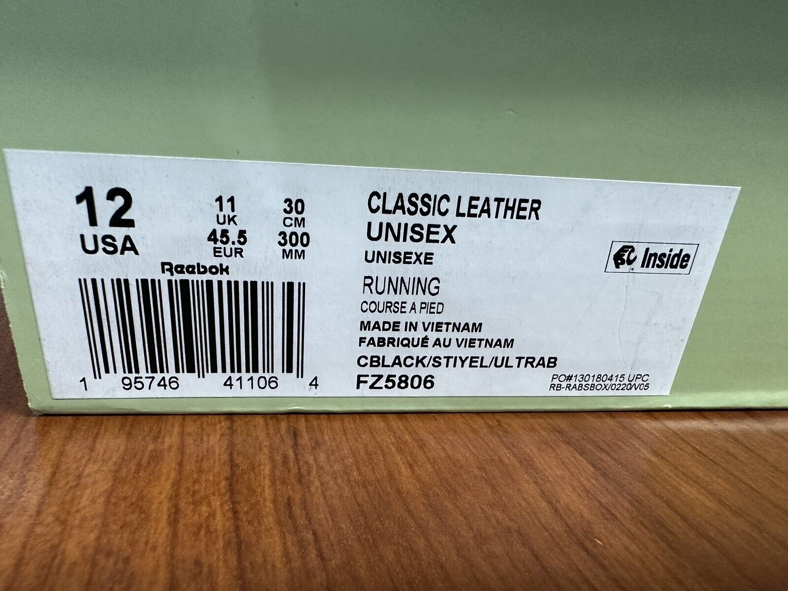 Men's Reebok Classic Leather Smiley “50th Anniversary" Black FZ5806 CHOOSE SIZE