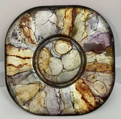 Eugene Winters SIGNED 1960 s Modernist- Museum Plate- Rare-One Of A Kind Amazing
