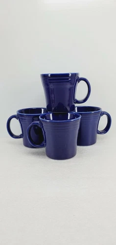 Set Lot 4 TAPERED MUG twilight blue FIESTA WARE 15 OZ new