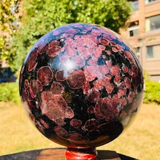 15.4LB Natural astrophyllite quartz "fireworks stone" crystal ball therapy 310