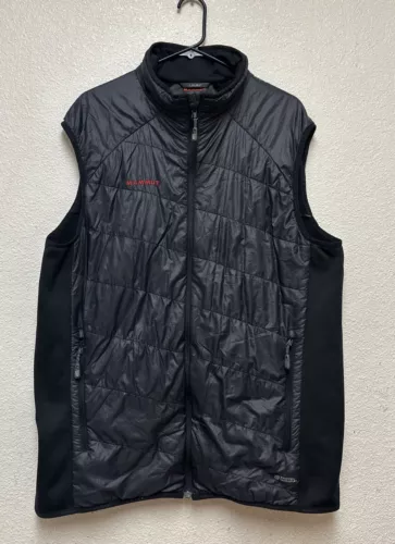 Mammut Weste Herren grau schwarz Ajonilak leicht durchgehender Reißverschluss Outdoor Gr. 2XL