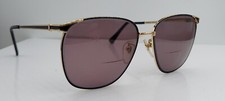 Vintage Tura 259 Black Gold Oval Metal Sunglasses Japan FRAMES ONLY